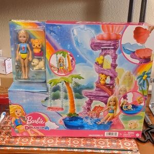 Barbie Chelsea Dreamtopia Water Lagoon Playset Slide Merbear Easter Valentine